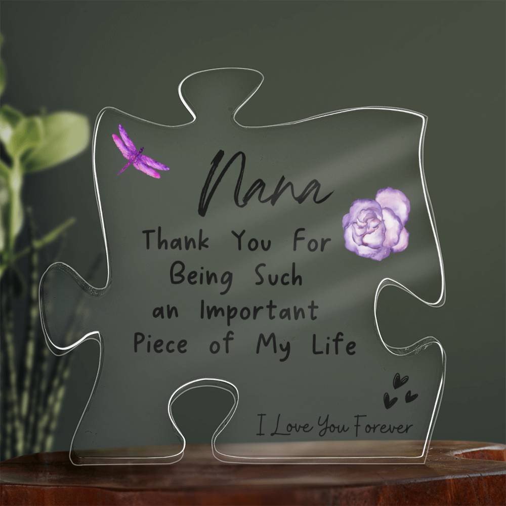 Puzzle Acrylic, Personalized Acrylic Plaque, Mom Gift, Gift for Nana, Custom Acrylic, Personalized Acrylic Gift
