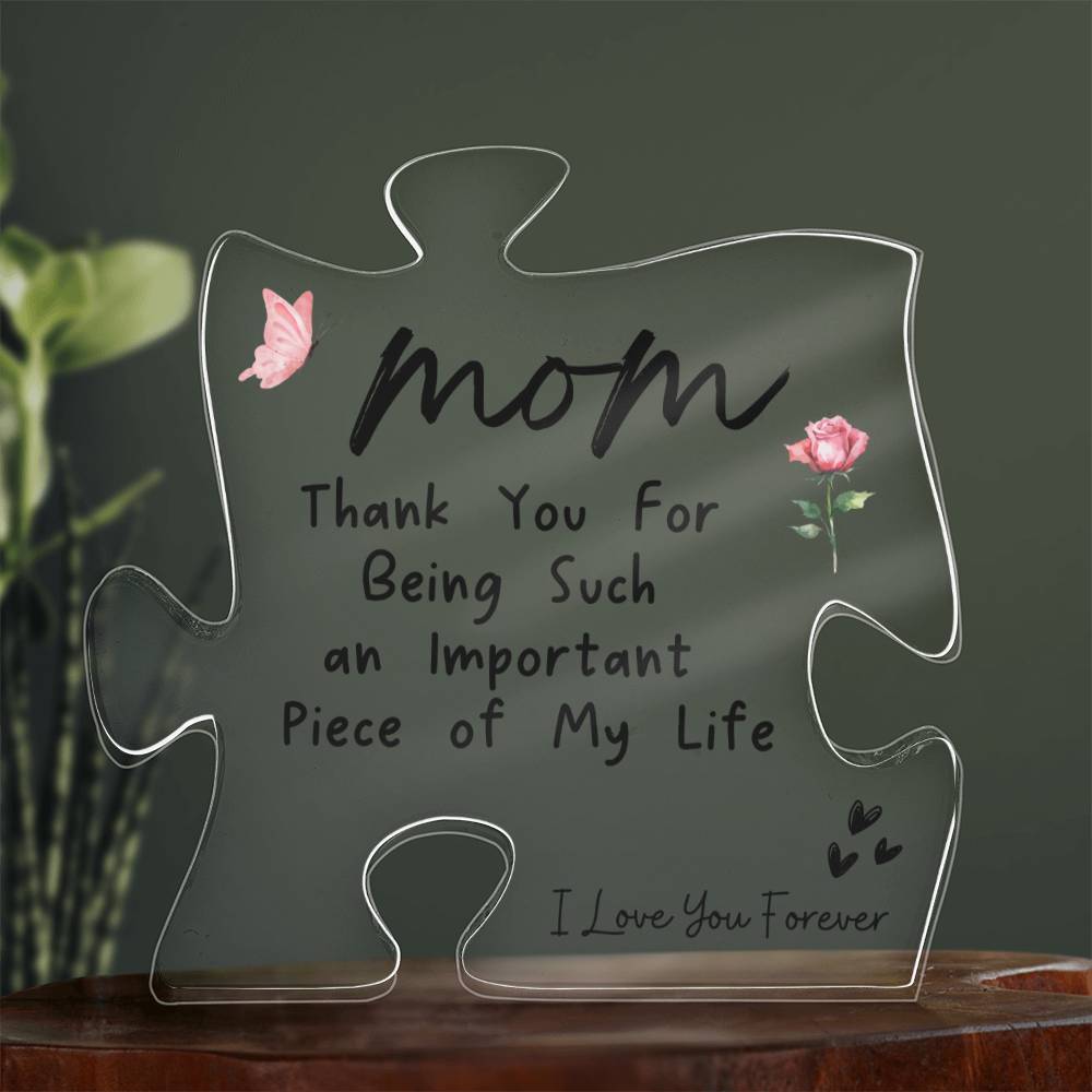 Puzzle Acrylic, Personalized Acrylic Plaque, Mom Gift, Gift for Mom, Custom Acrylic, Personalized Acrylic Gift