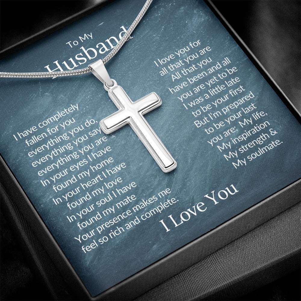 My Husband, Cross Necklace, Cross Pendant, My Life, My Inspiration, My Strength and My Soulmate