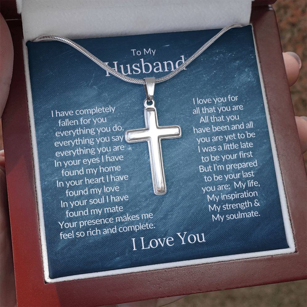 My Husband, Cross Necklace, Cross Pendant, My Life, My Inspiration, My Strength and My Soulmate