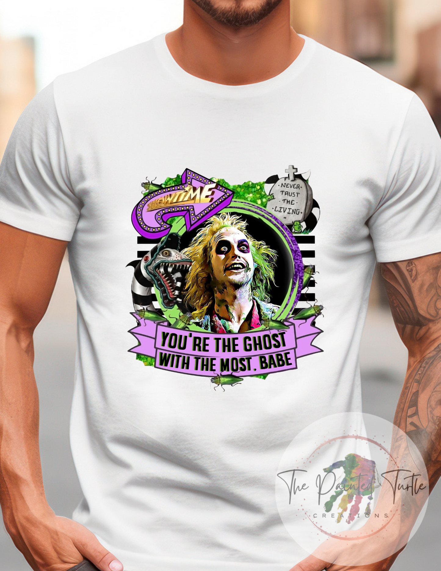 beetlejuice, you're the ghost with the most babe its showtime sublimation shirt