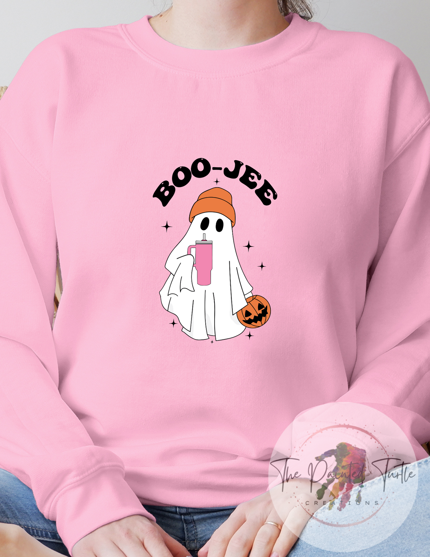Boo-Jee cute ghost with tumbler, halloween