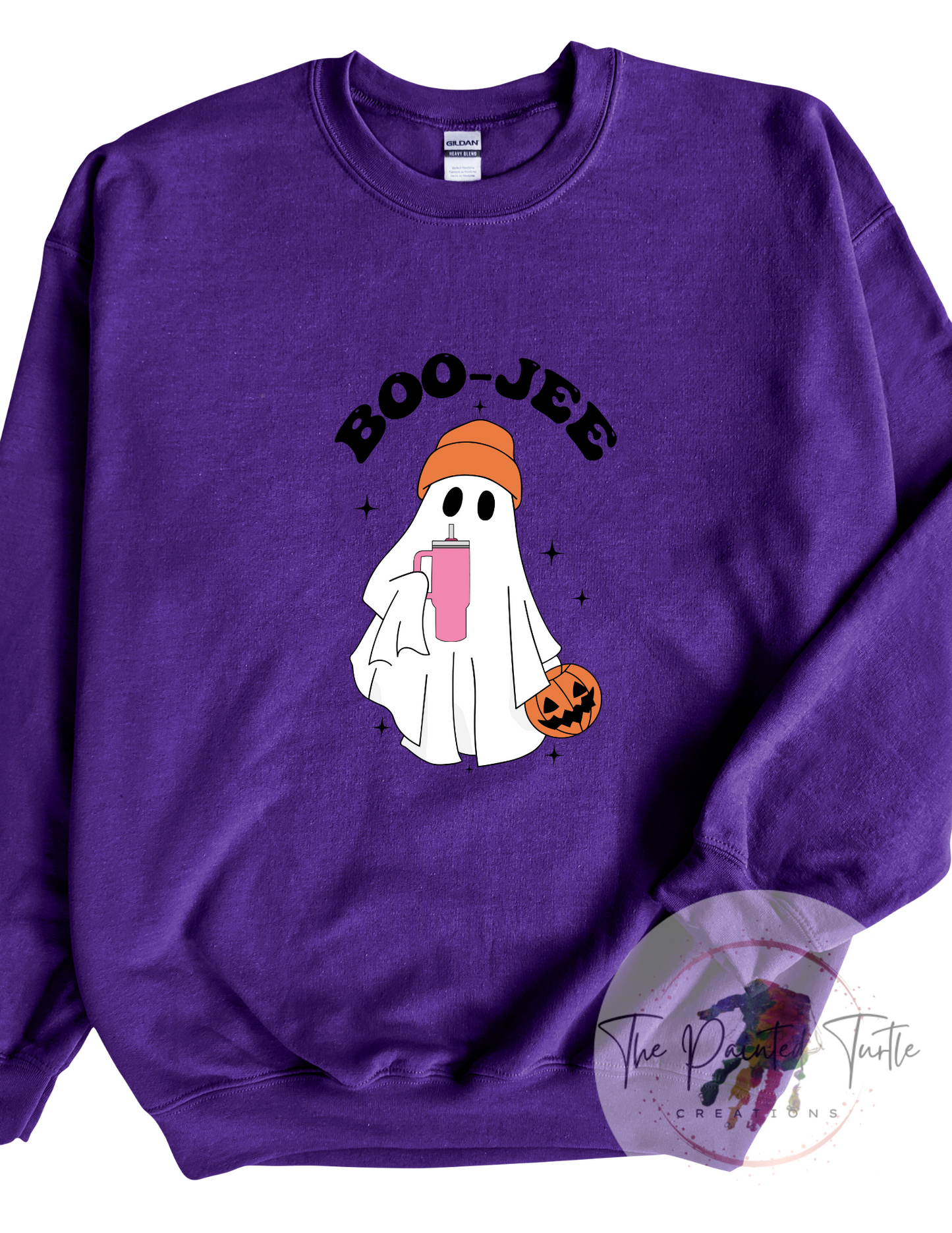 Boo-Jee Ghost w/ Tumbler and Toboggan - Halloween - Fall