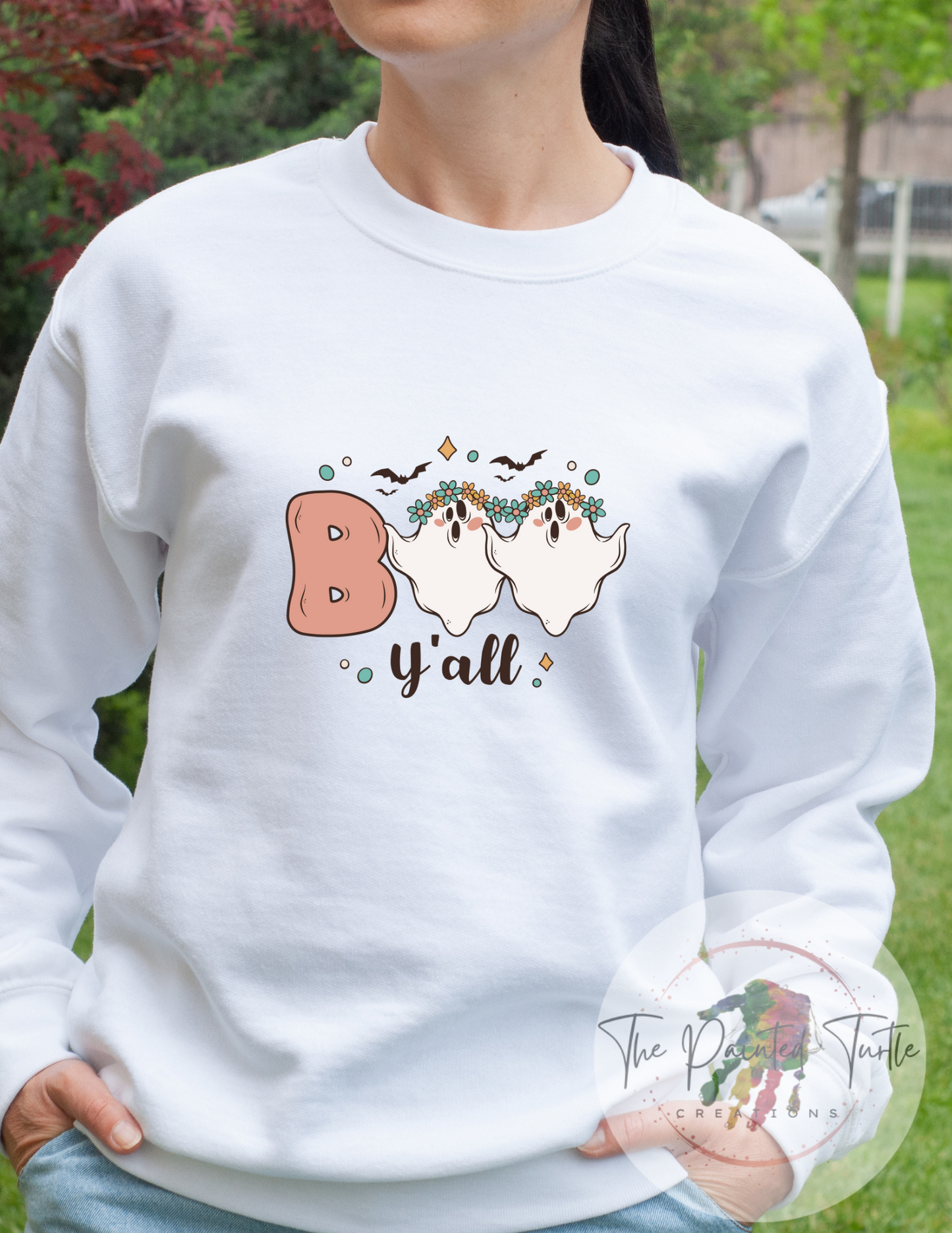 Halloween - Boo Y'all Ghost Shirt - Sublimation