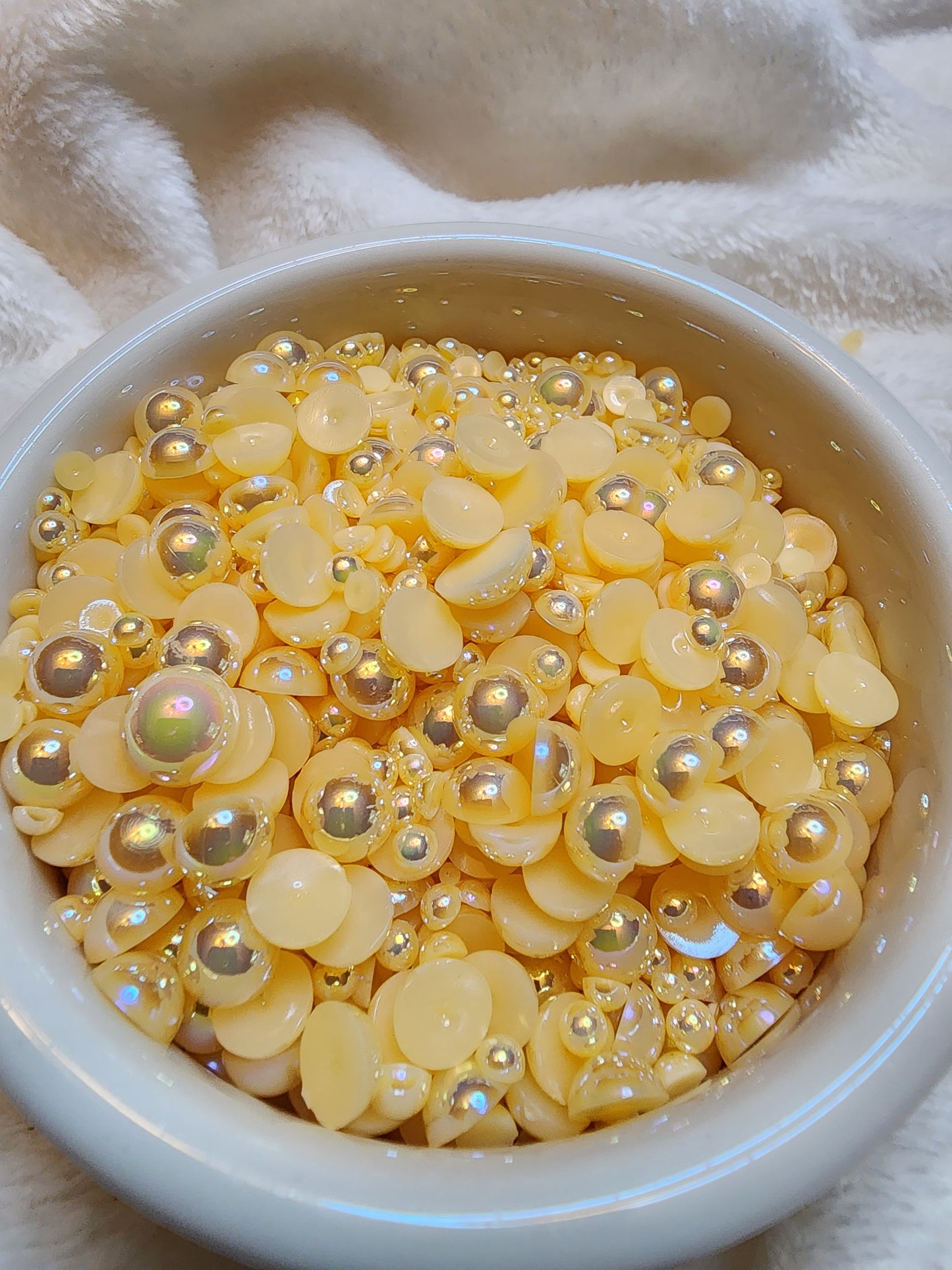 Champagne Mix Halfback Pearls - Non Hotfix - Flatback - Resin
