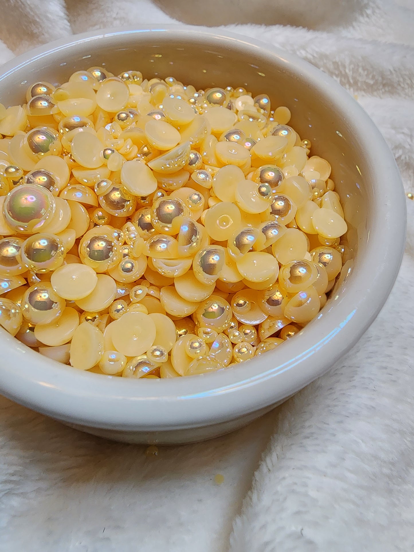 Champagne Mix Halfback Pearls - Non Hotfix - Flatback - Resin
