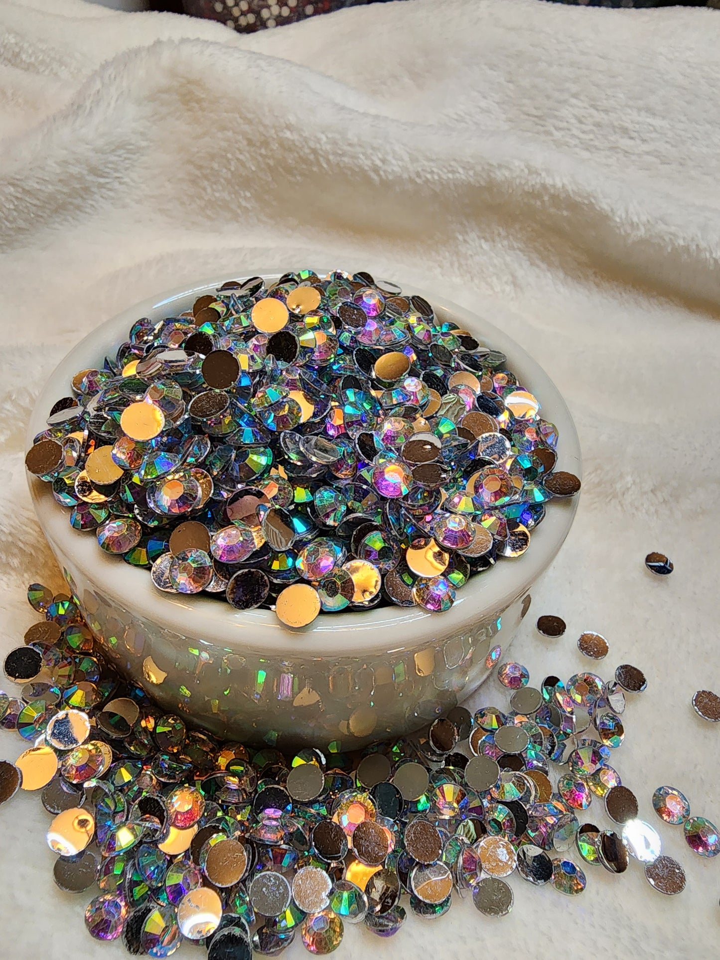 Clear Silverback Rhinestones 6mm - Non Hotfix - Flatback - Resin