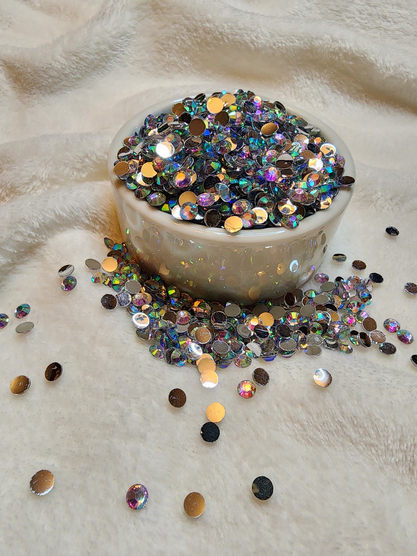 Clear Silverback Rhinestones 6mm - Non Hotfix - Flatback - Resin