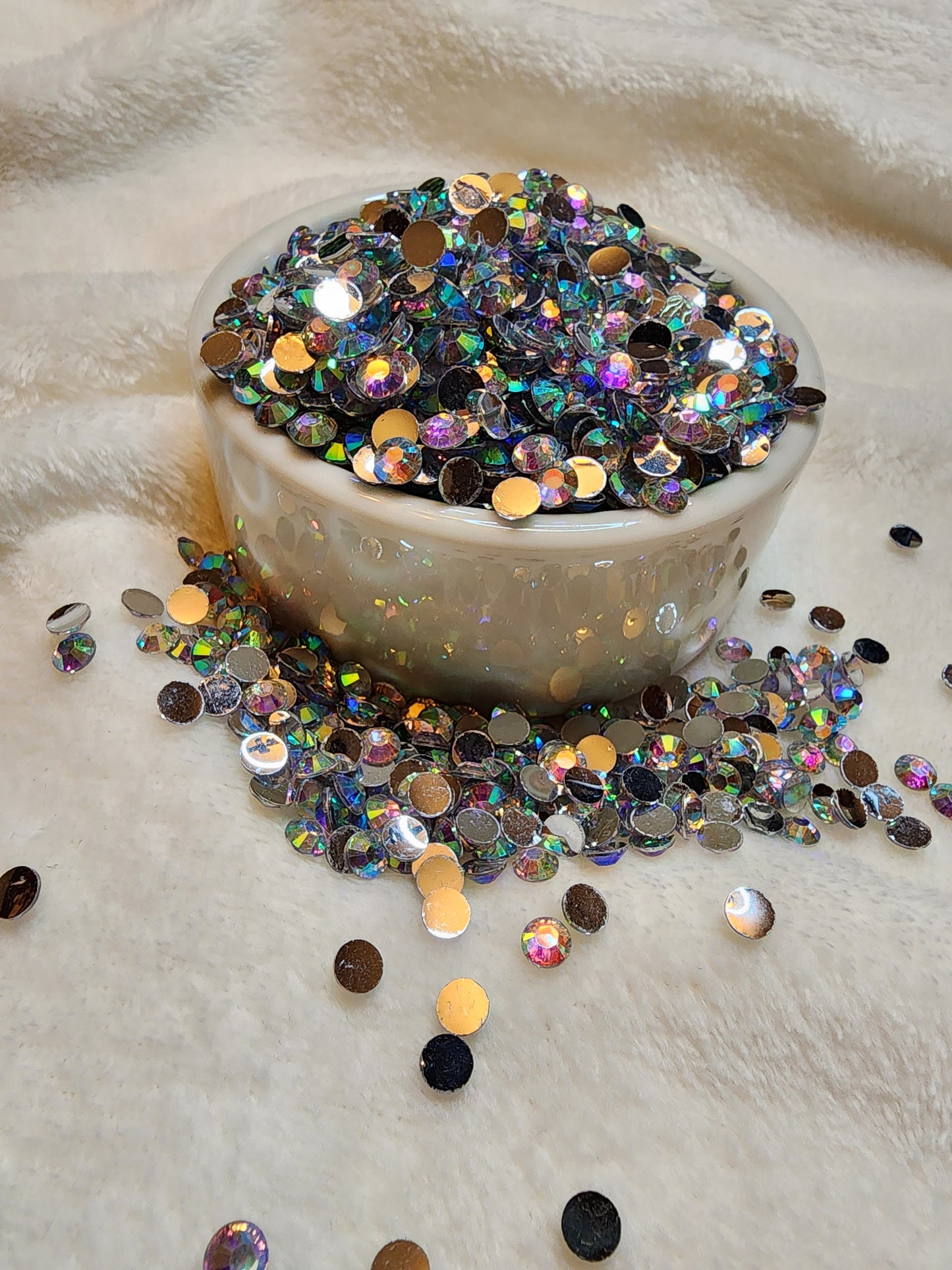 Clear Silverback Rhinestones 6mm - Non Hotfix - Flatback - Resin