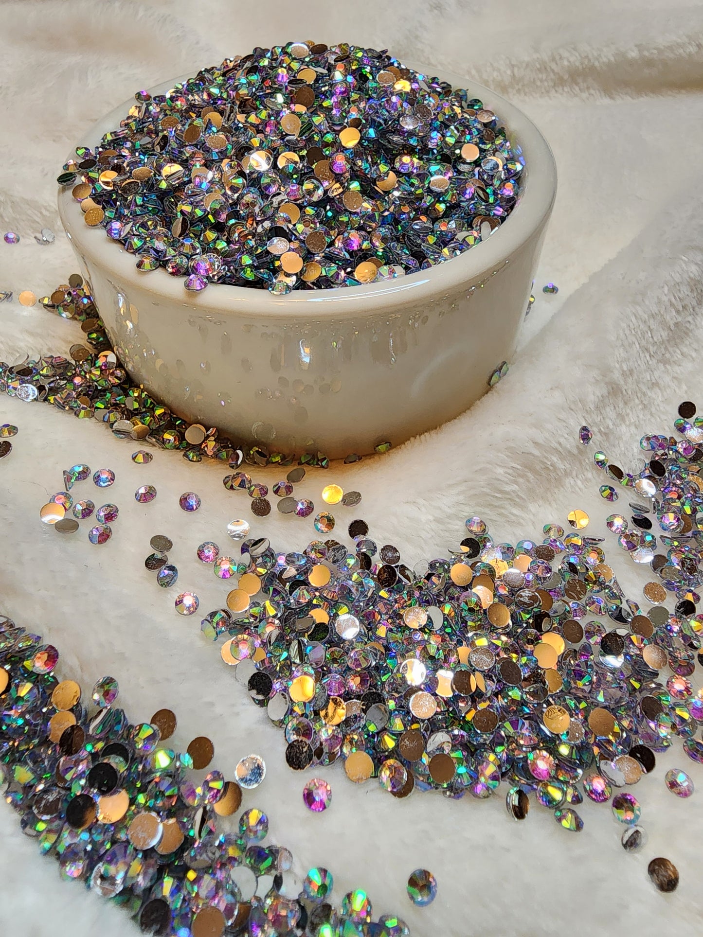 Clear Silverback Rhinestones 6mm - Non Hotfix - Flatback - Resin