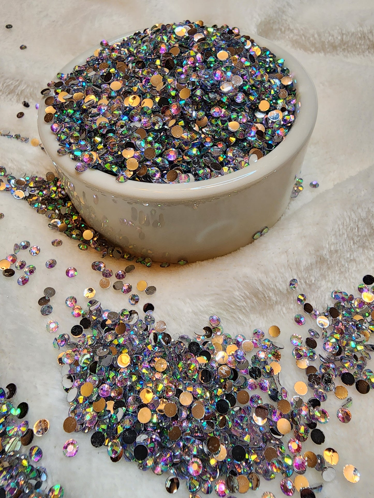 Clear Silverback Rhinestones 6mm - Non Hotfix - Flatback - Resin