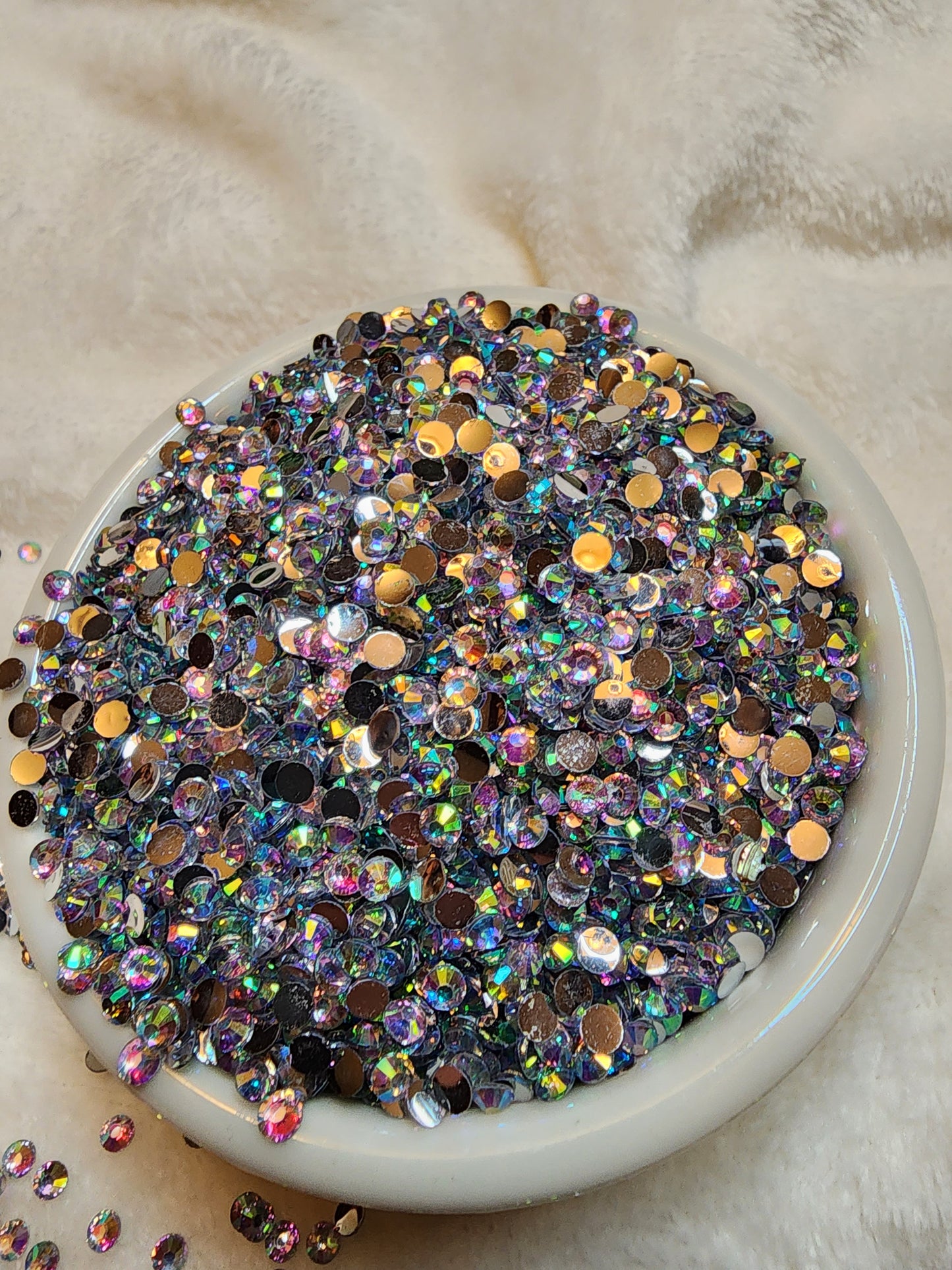 Clear Silverback Rhinestones 6mm - Non Hotfix - Flatback - Resin
