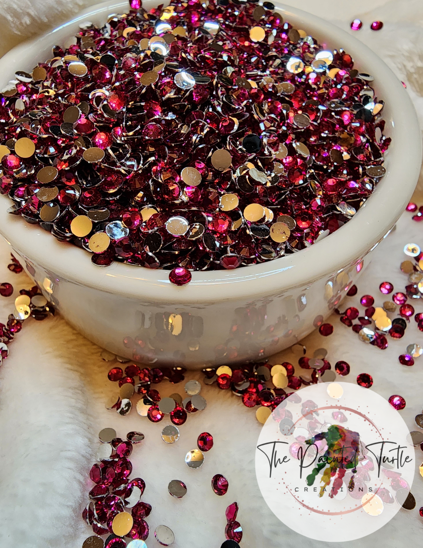 fucshia silverback rhinestones