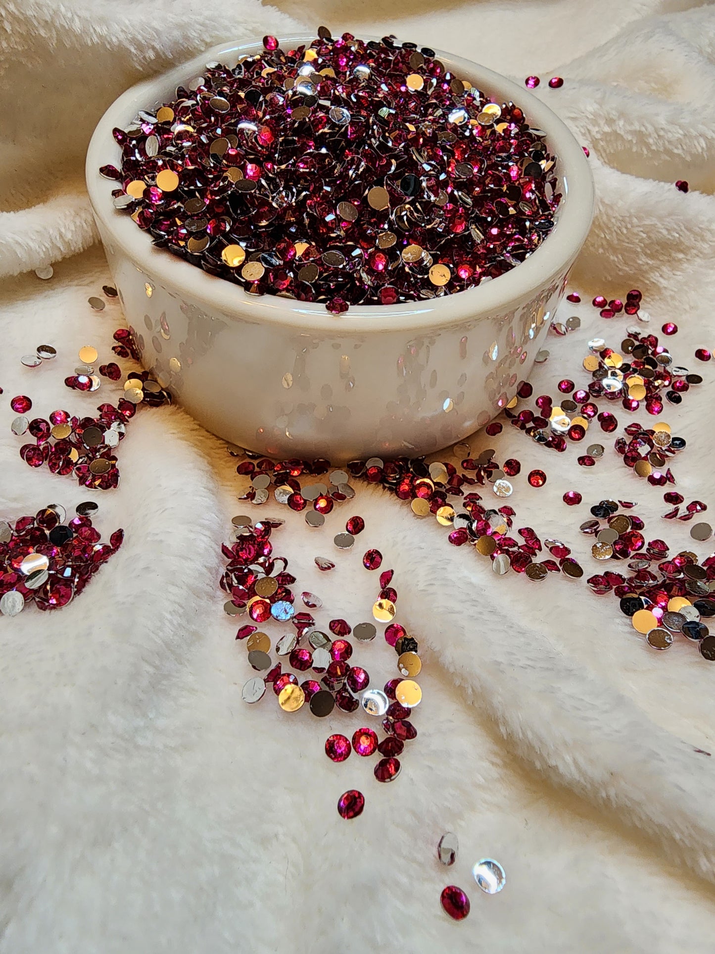 Fucshia Silverback Rhinestones 4mm - Non Hotfix - Flatback - Resin