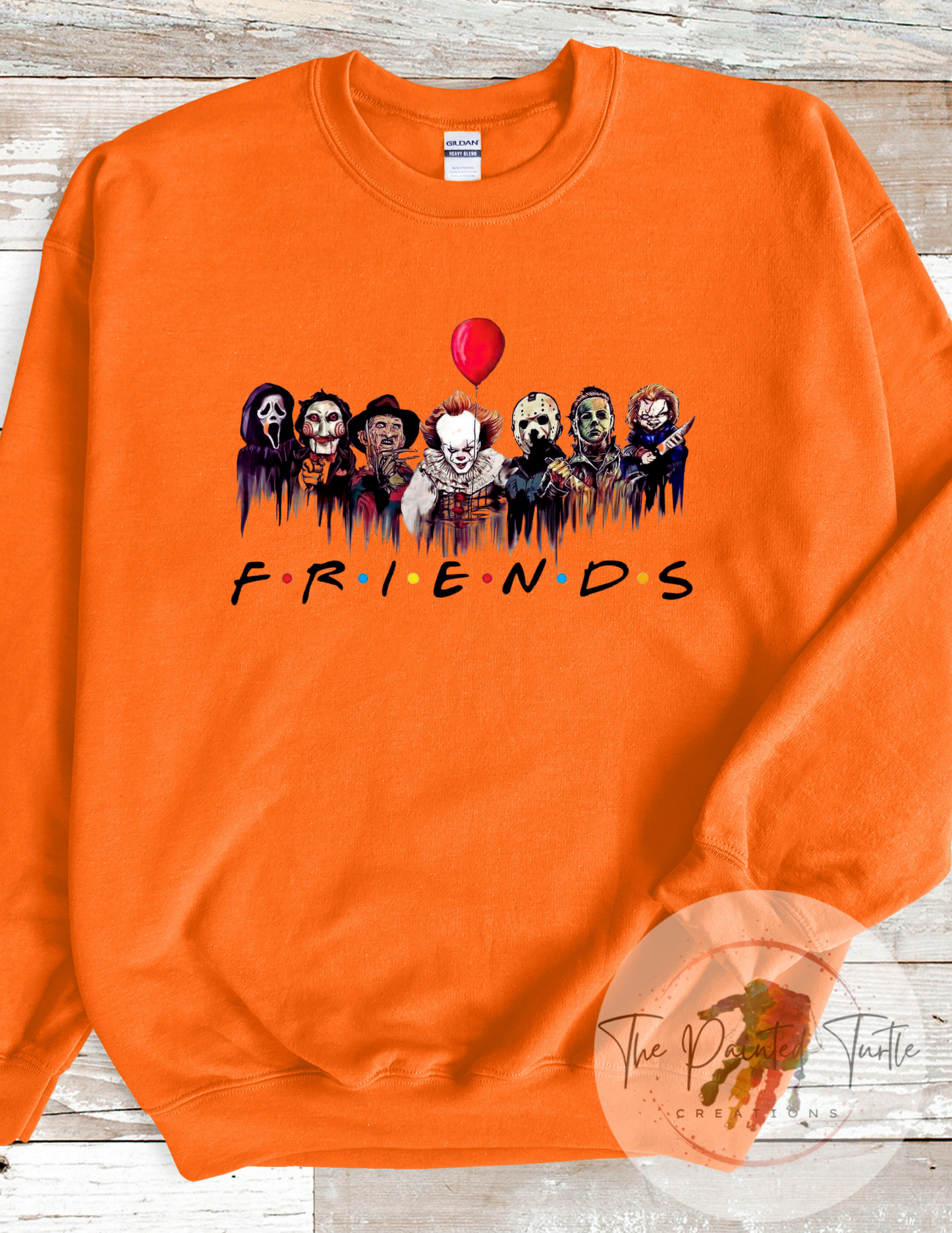 halloween horror friends jason voorhees, chuckey, freddy krueger, michael myers, ghost face, it, pennywise