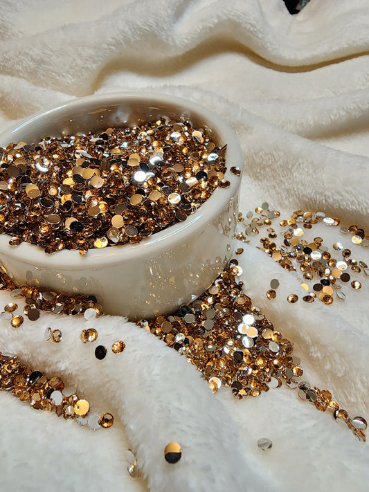 Light Peach Silverback Rhinestones 4mm - Non Hotfix - Flatback - Resin