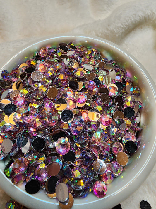 Light Pink Silverback Rhinestones 6mm - Non Hotfix - Flatback - Resin