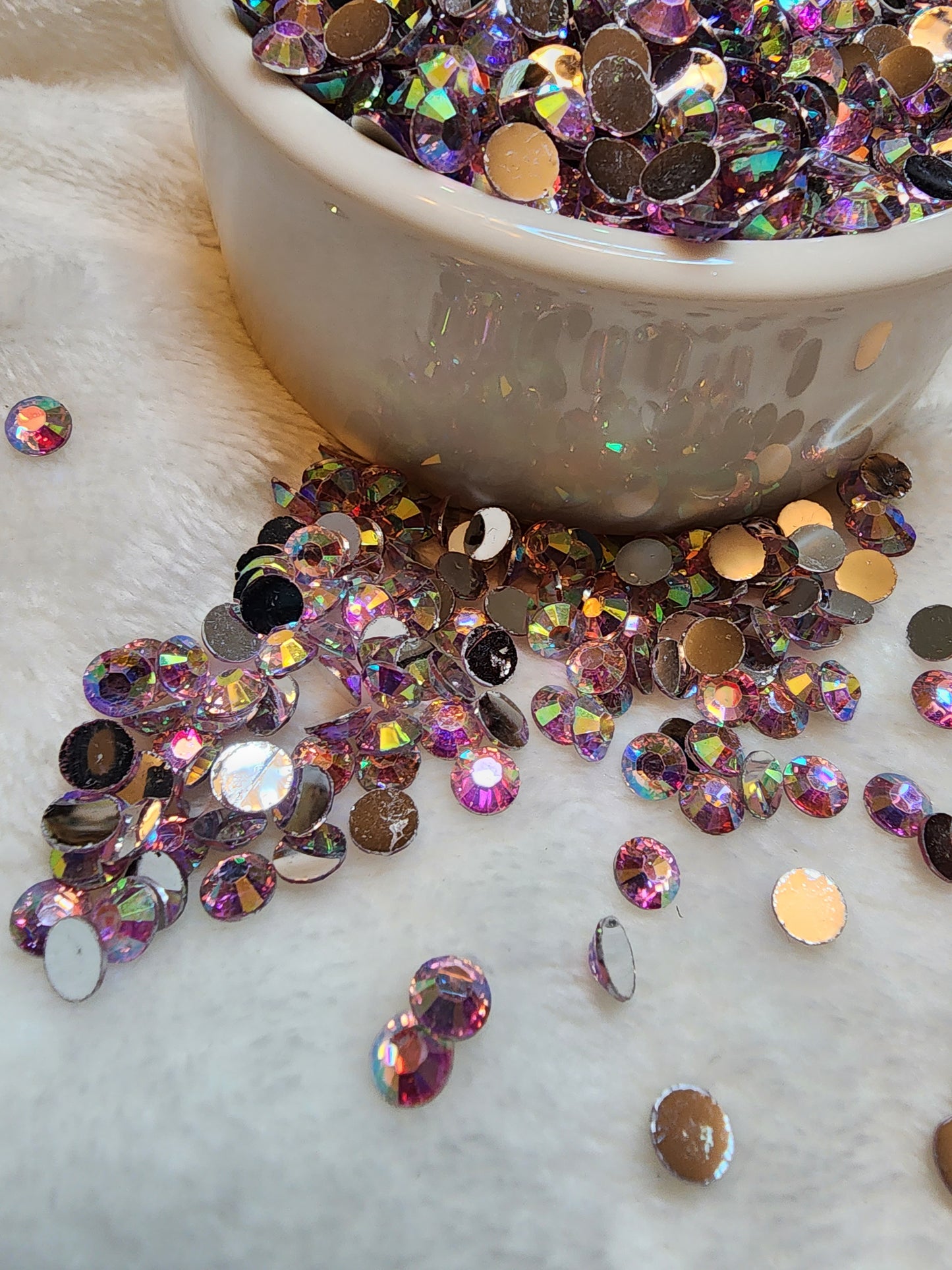 Light Pink Silverback Rhinestones 6mm - Non Hotfix - Flatback - Resin