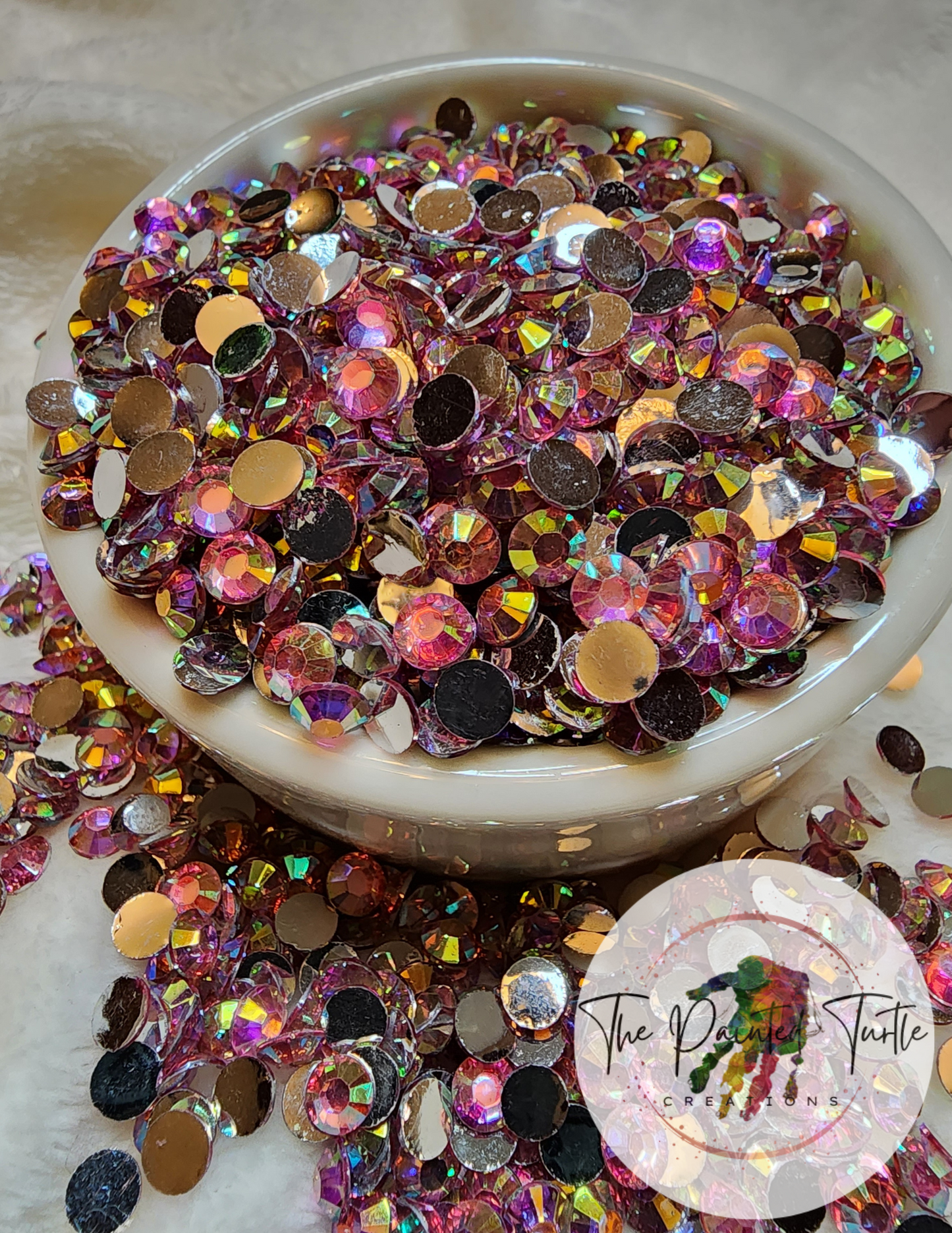 light rose ab silverback rhinestones non hotfix