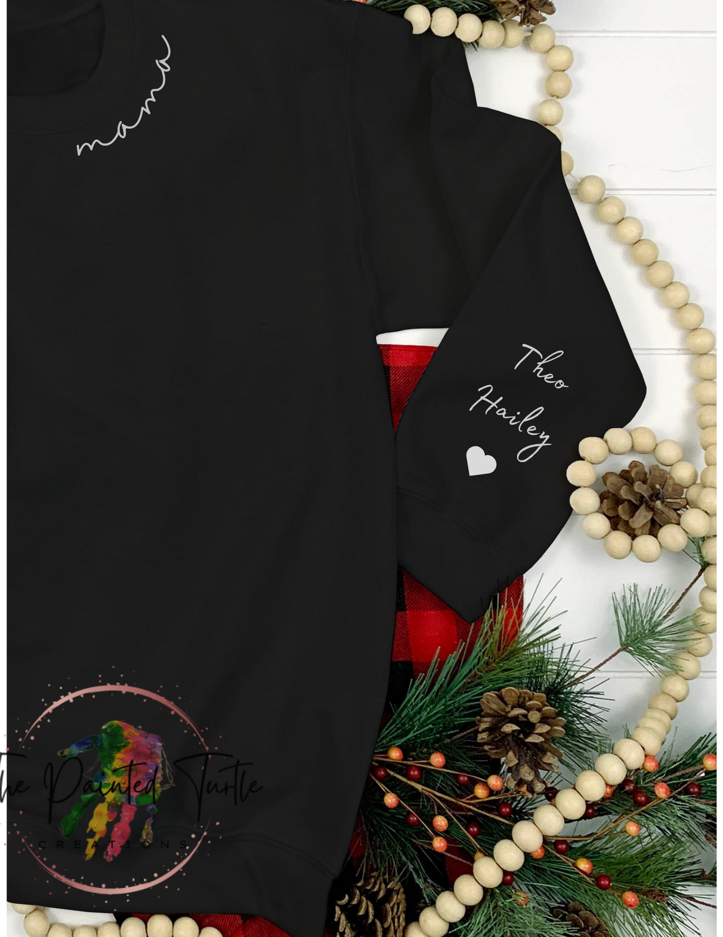 Personalized Mama Sweatshirt with Kids Names on Sleeve - New Mom - Birthday Gift for Mom - Minimalist Mom Sweatshirt - Mothers Day Gift - Gift for Her