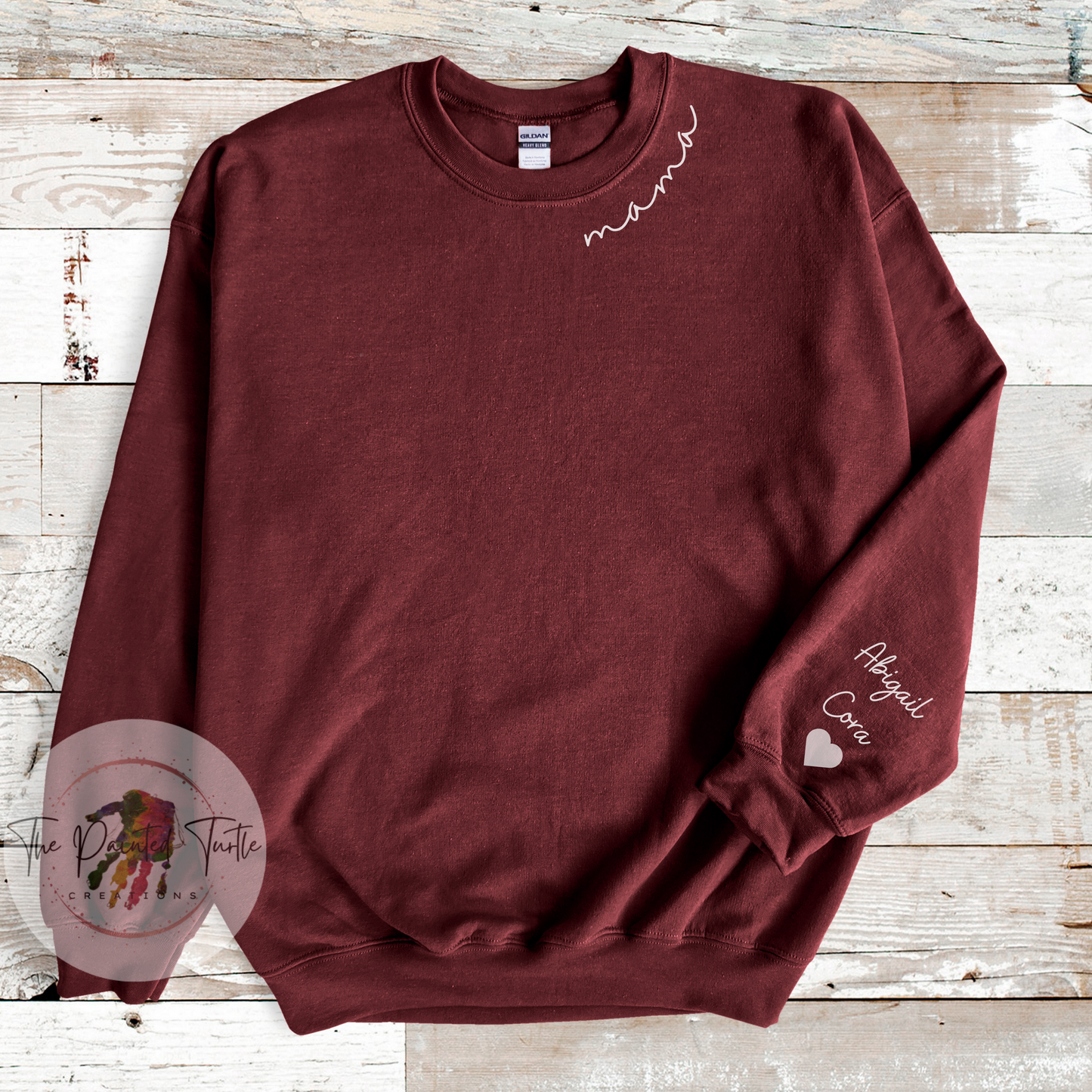 valentines gift for mom, mama gift, gift for her, mama sweatshirt with kids names on sleeve, name on sleeve, sweatshirt, comfortable, soft, custom, personalized sweatshirt, personalized gift