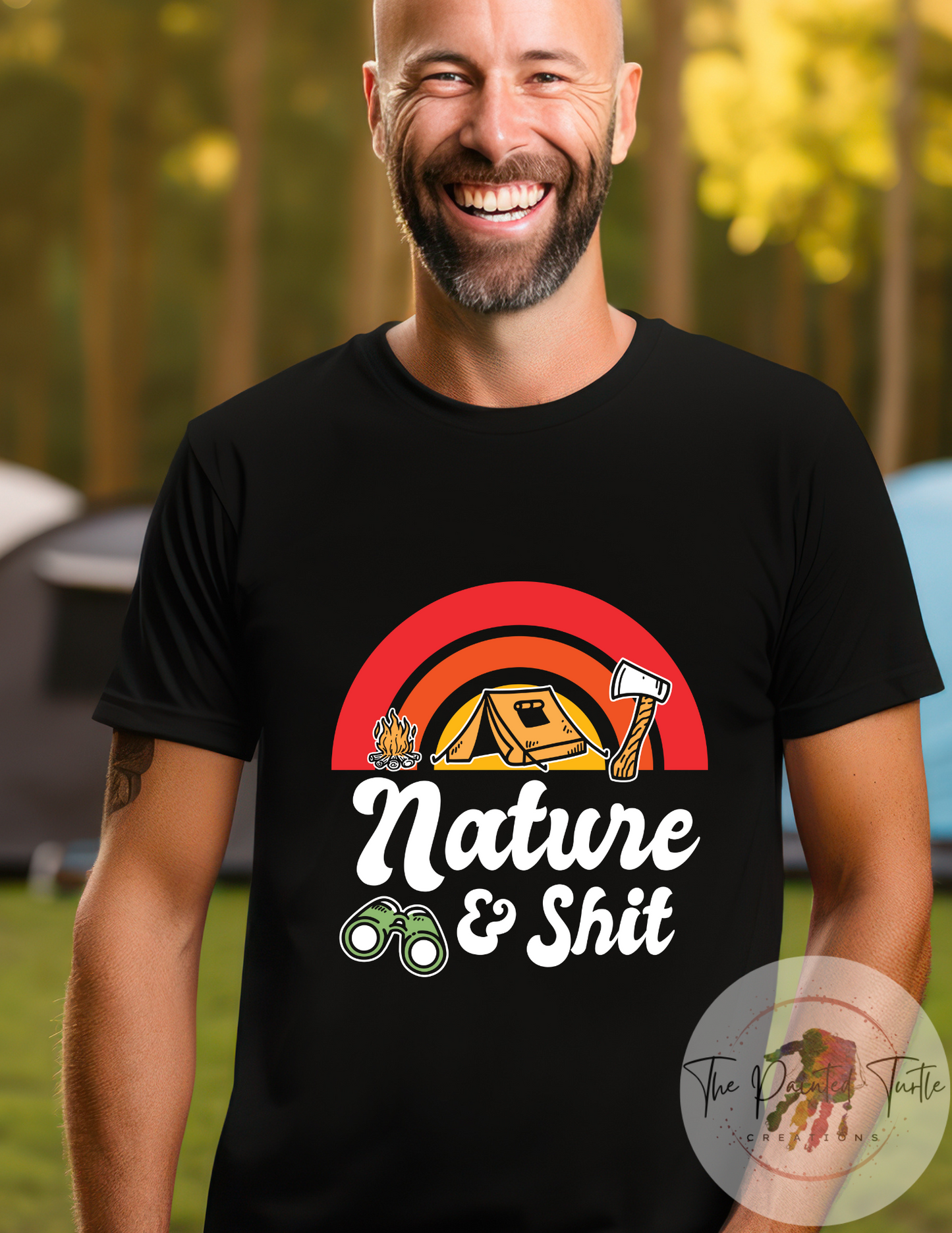 nature and shit camping camper shirt