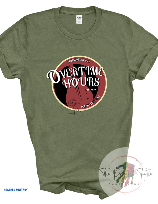 Overtime Hours - Bull Pay - Working All Day - Deep Rose - Blue Collar-Oliver A. Tribute - Work Shirt - Shift Work