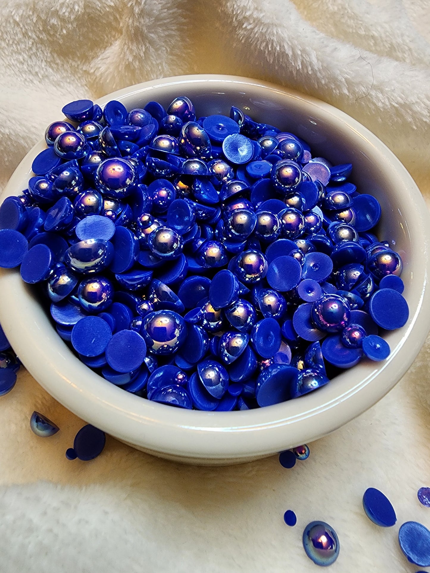 Sapphire AB Mix Halfback Pearls - Non Hotfix - Flatback - Resin