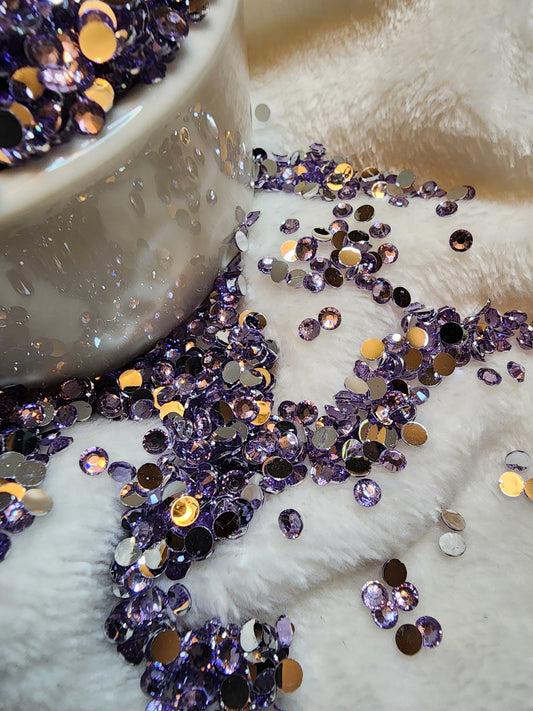 Tanzanite Silverback Rhinestones 4mm - Non Hotfix - Flatback - Resin