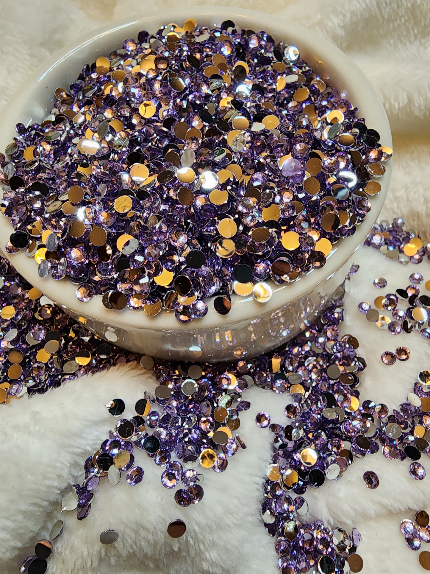 Tanzanite Silverback Rhinestones 4mm - Non Hotfix - Flatback - Resin