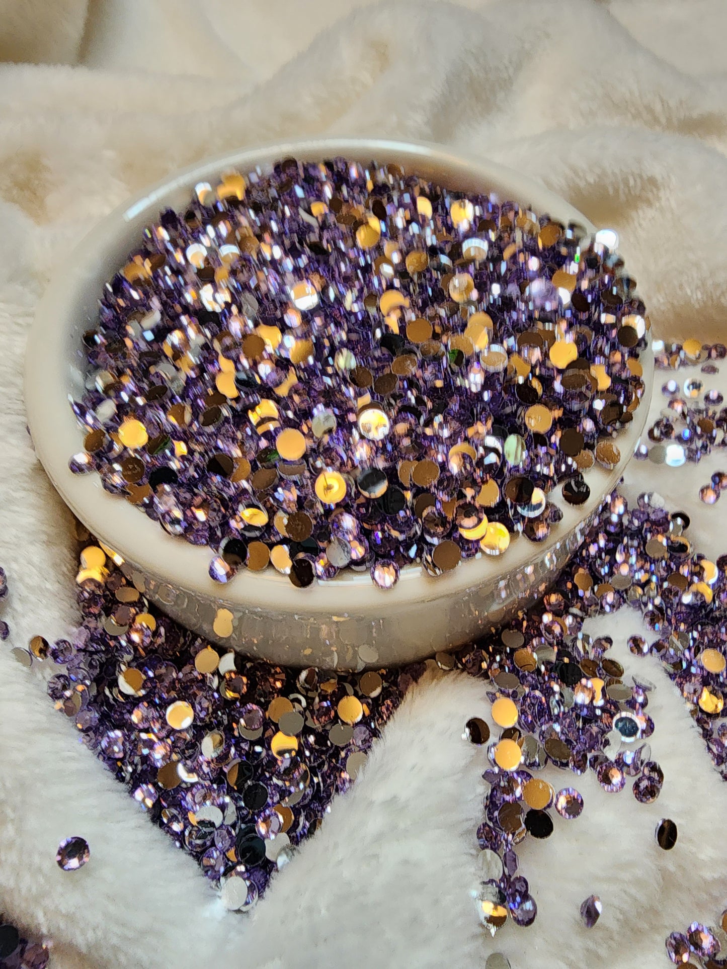 Tanzanite Silverback Rhinestones 4mm - Non Hotfix - Flatback - Resin