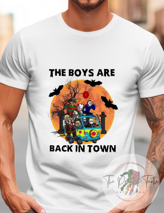 Halloween Shirt - The Boys Are Back In Town - Scooby Doo -Mystery Machine