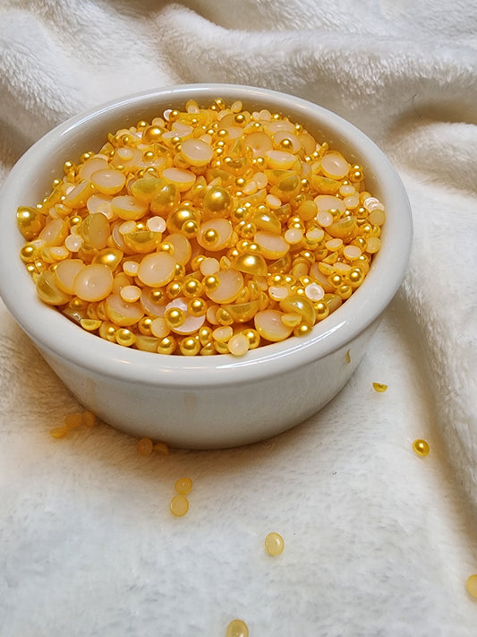 Topaz Matte Mix Halfback Pearls - Non Hotfix - Flatback - Resin