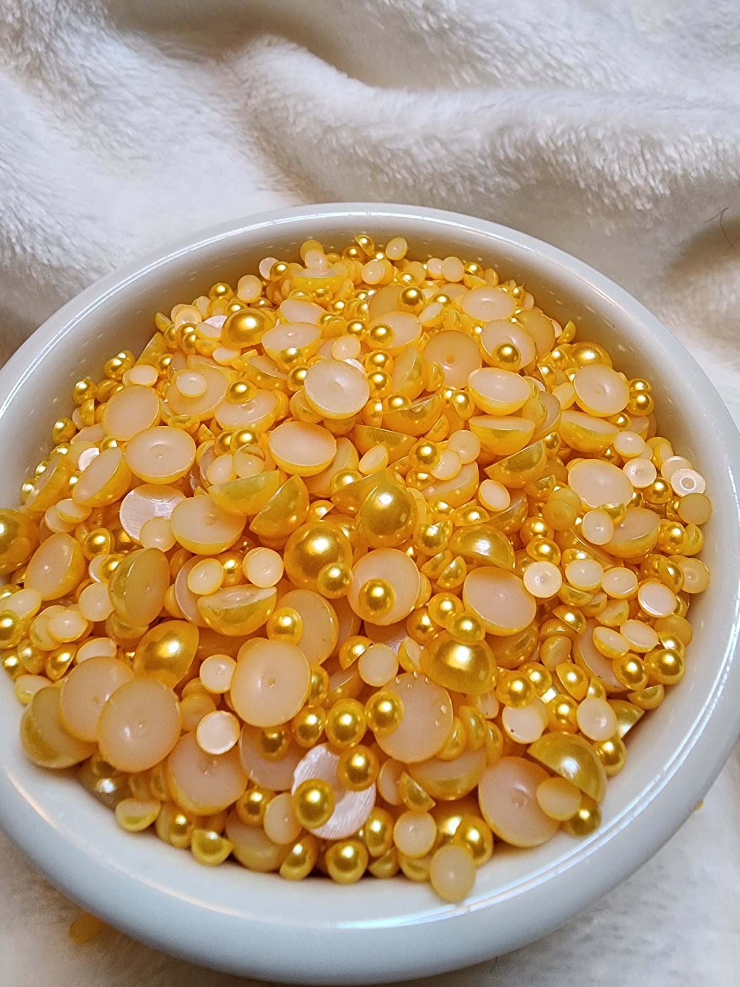 Topaz Matte Mix Halfback Pearls - Non Hotfix - Flatback - Resin