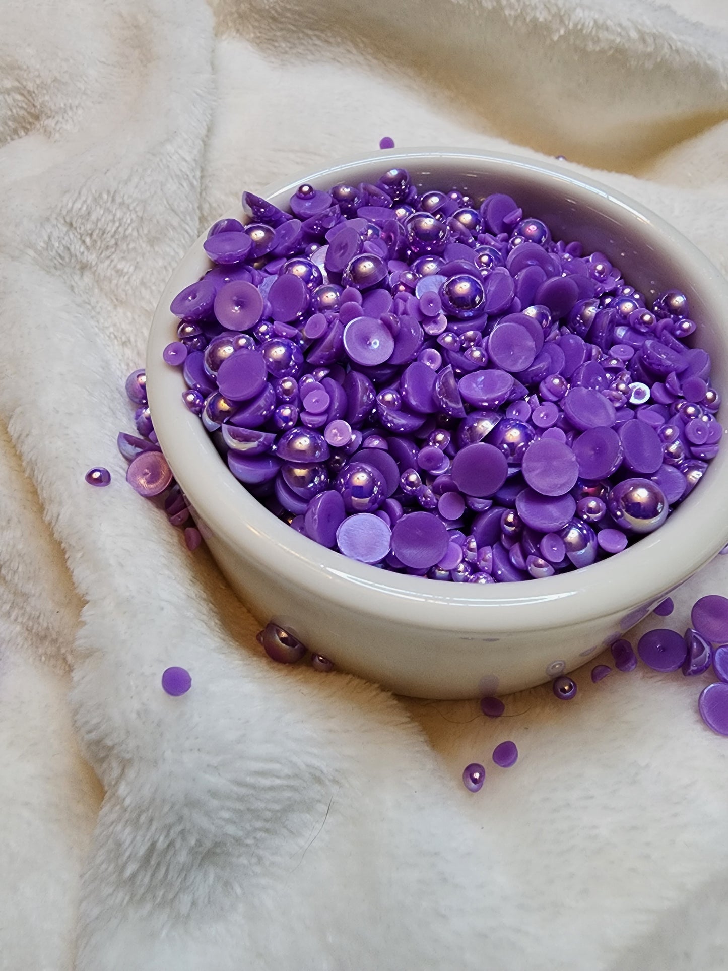 Violet AB Mix Halfback Pearls - Non Hotfix - Flatback - Resin