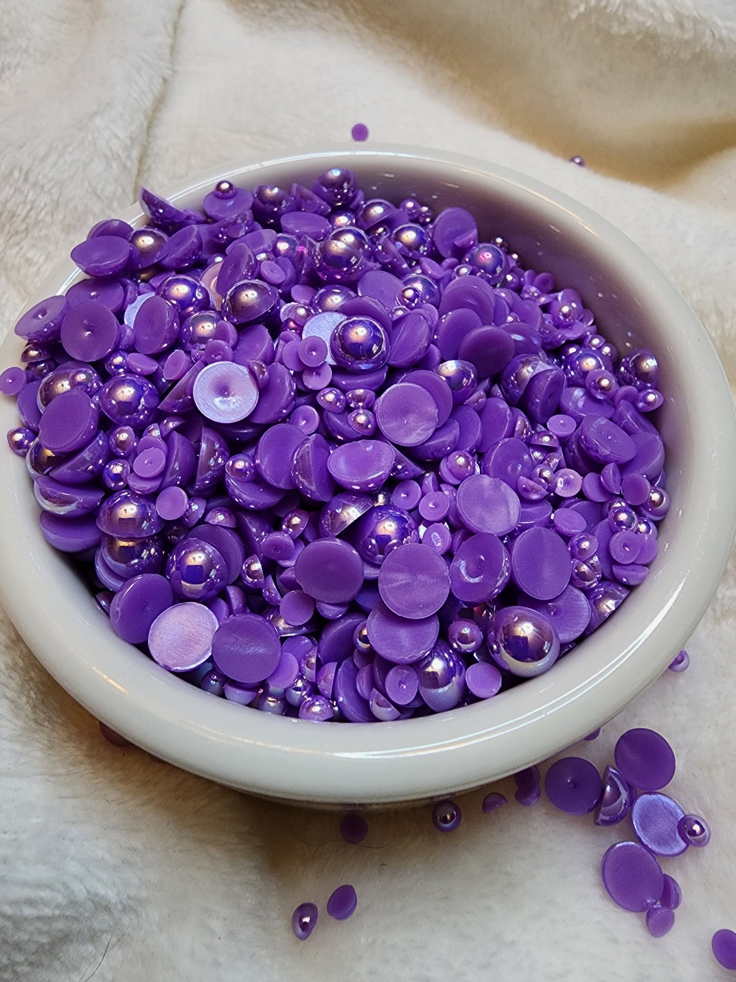 Violet AB Mix Halfback Pearls - Non Hotfix - Flatback - Resin