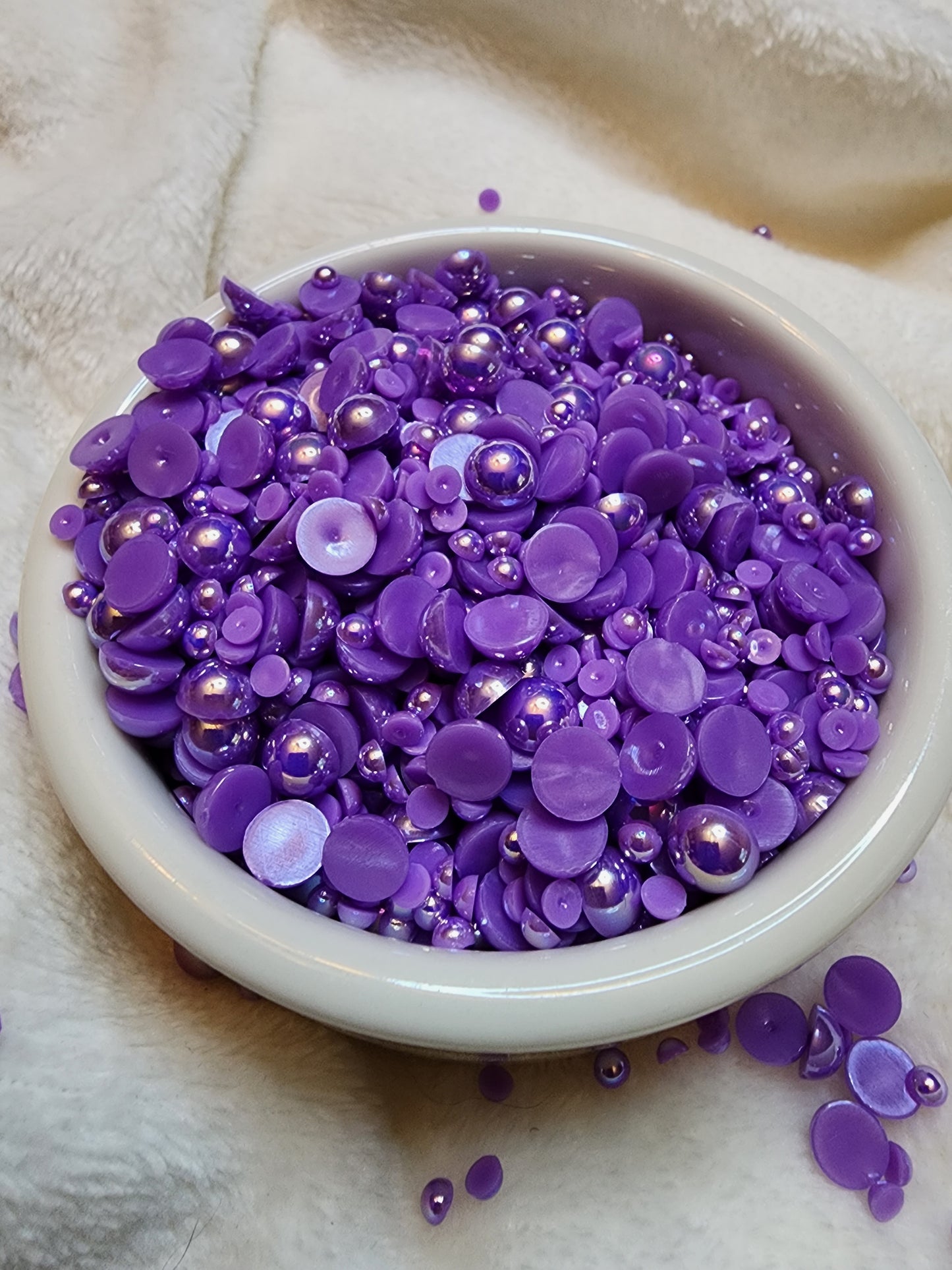 Violet AB Mix Halfback Pearls - Non Hotfix - Flatback - Resin
