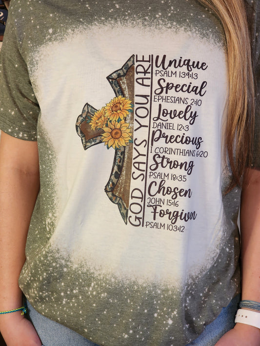 Cross God Says Sublimation Shirt