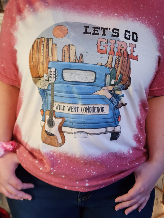 Lets Go Girl Country - Western Cowgirl - Sublimation Shirt