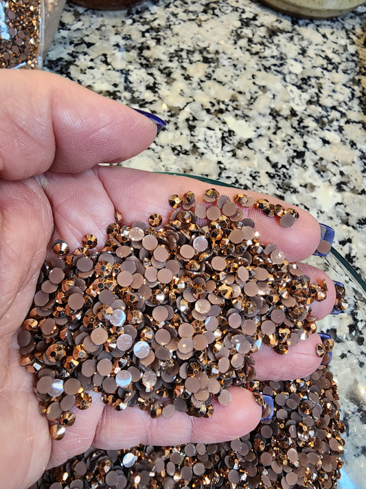 Smoked Topaz AB Jelly Rhinestones - Non Hotfix - Flatback - Resin