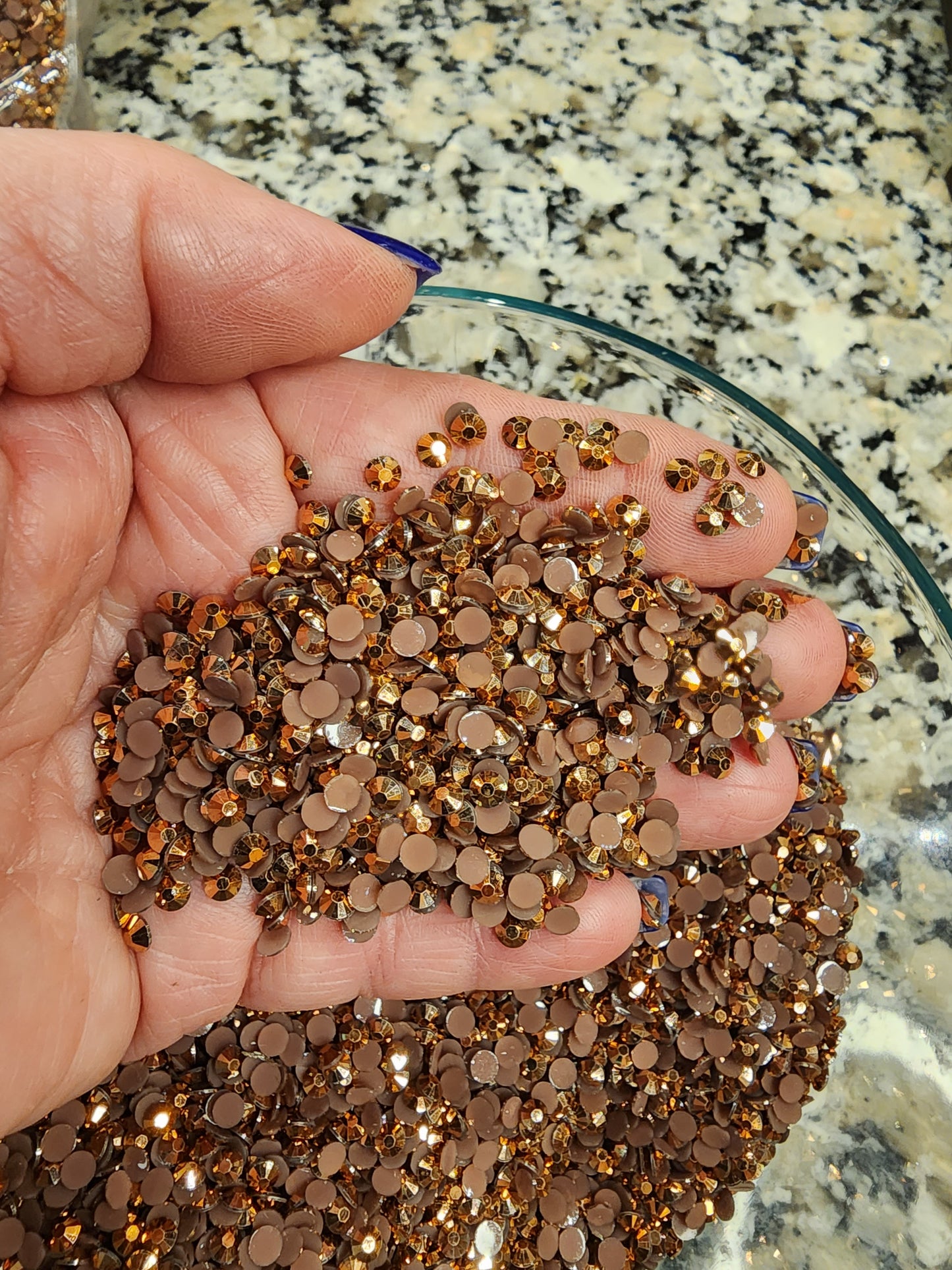 Smoked Topaz AB Jelly Rhinestones - Non Hotfix - Flatback - Resin