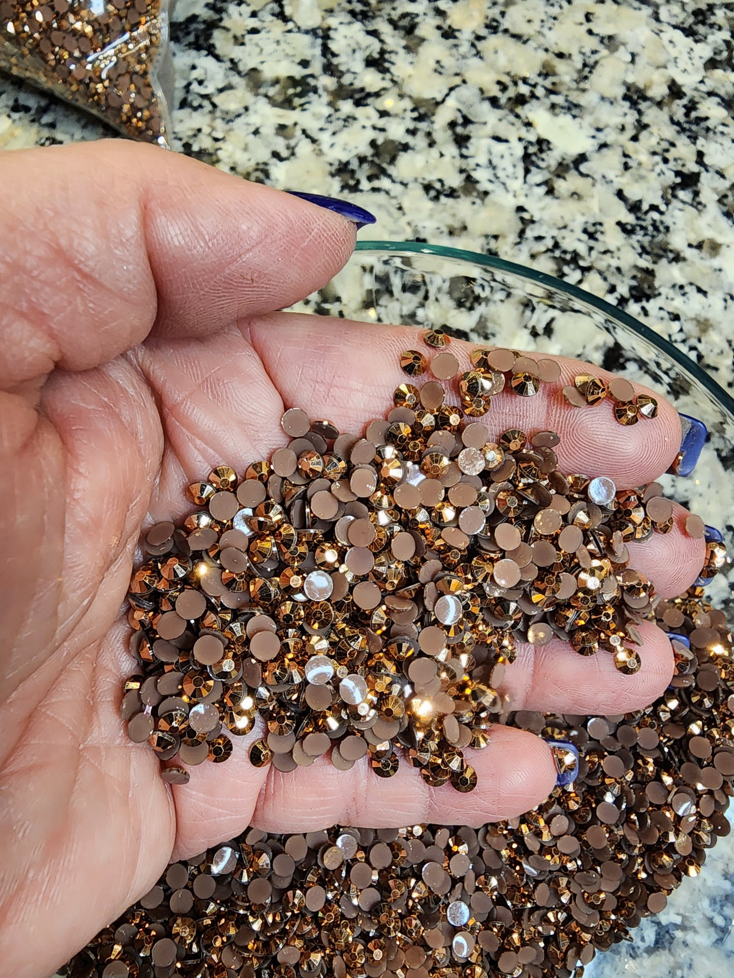 Smoked Topaz AB Jelly Rhinestones - Non Hotfix - Flatback - Resin