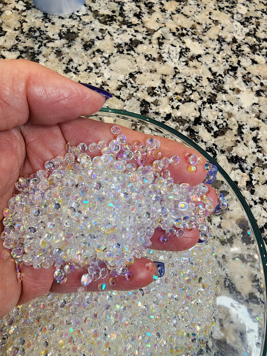 Clear AB Rhinestones - Non Hotfix - Flatback - Resin