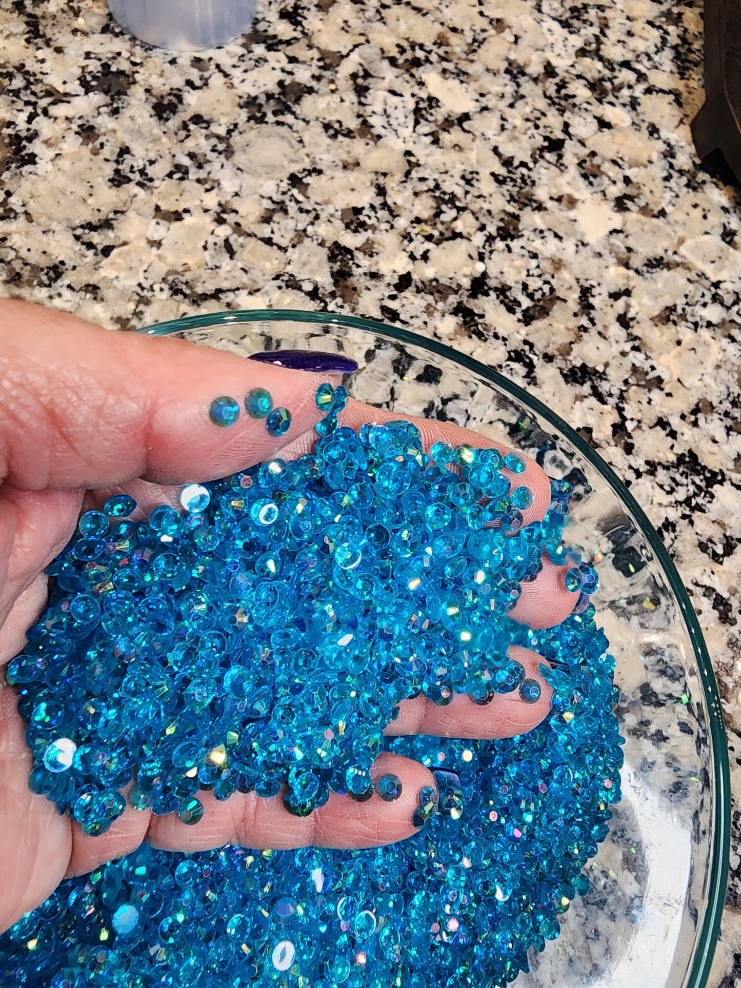 Aquamarine AB Rhinestones - Non Hotfix - Flatback - Transparent