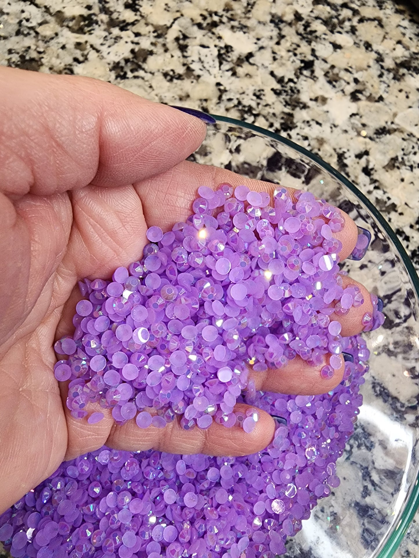 Light Amethyst AB Jelly Rhinestones - Non Hotfix - Flatback - Resin