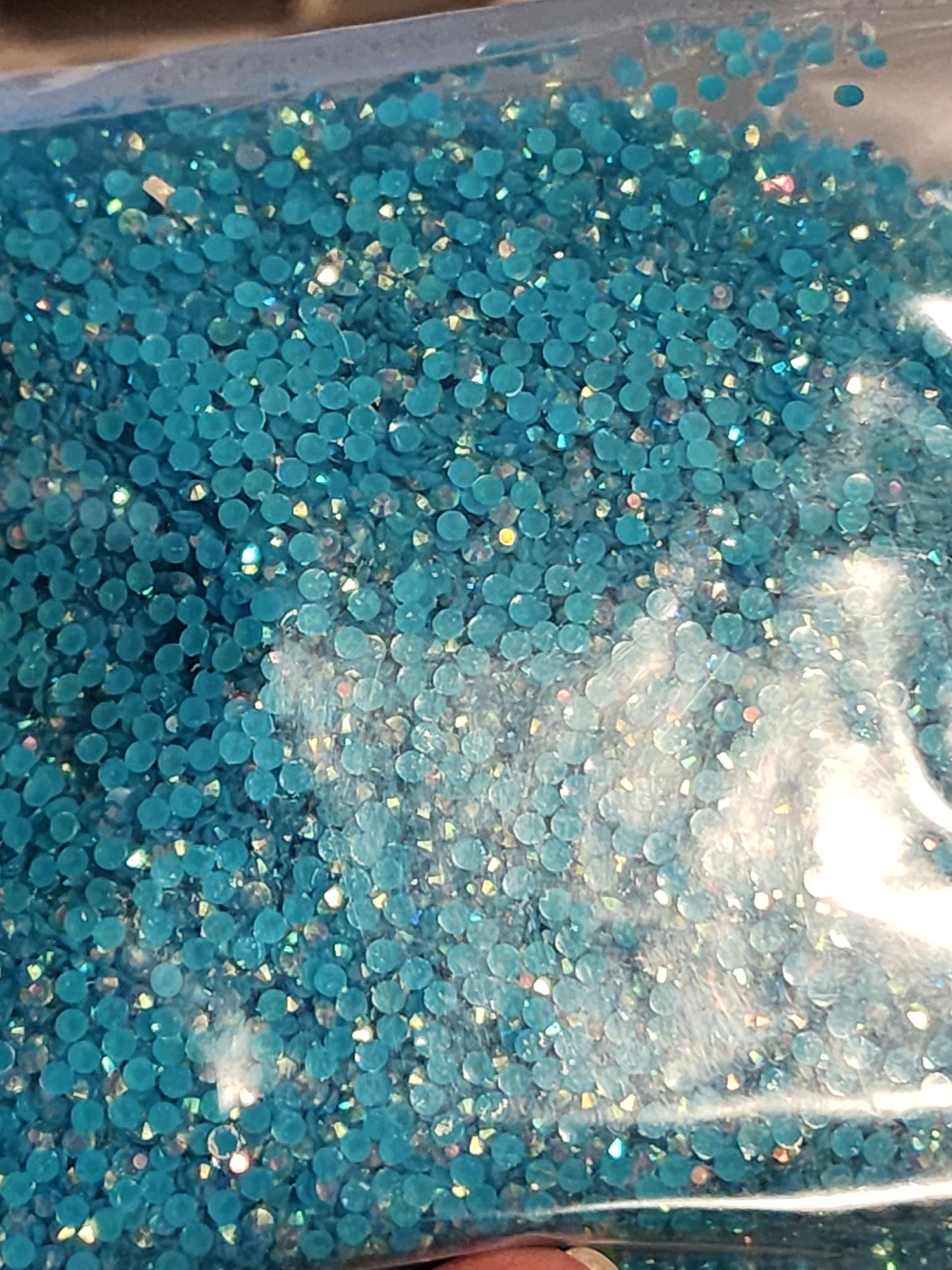 Aquamarine AB Jelly Rhinestones - Non Hotfix - Flatback - Resin