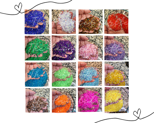 Aquamarine AB Rhinestones - Non Hotfix - Flatback - Transparent