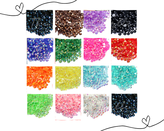 Blue Zircon Jelly Rhinestones - Non Hotfix - Flatback - Resin