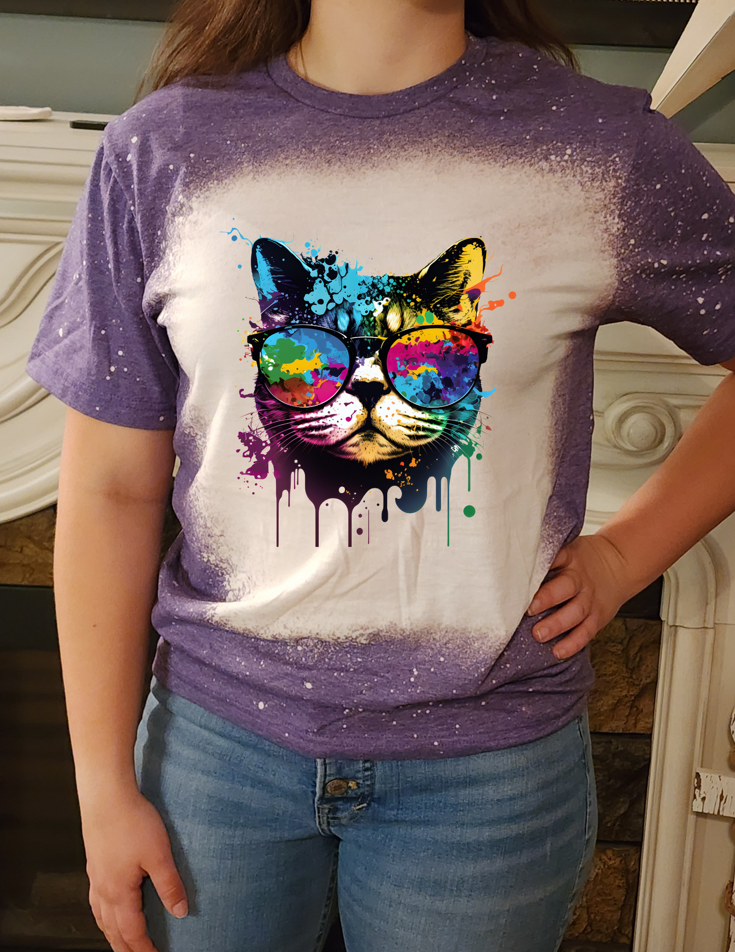 Cat Face Art Paint 2-Sublimation Shirt