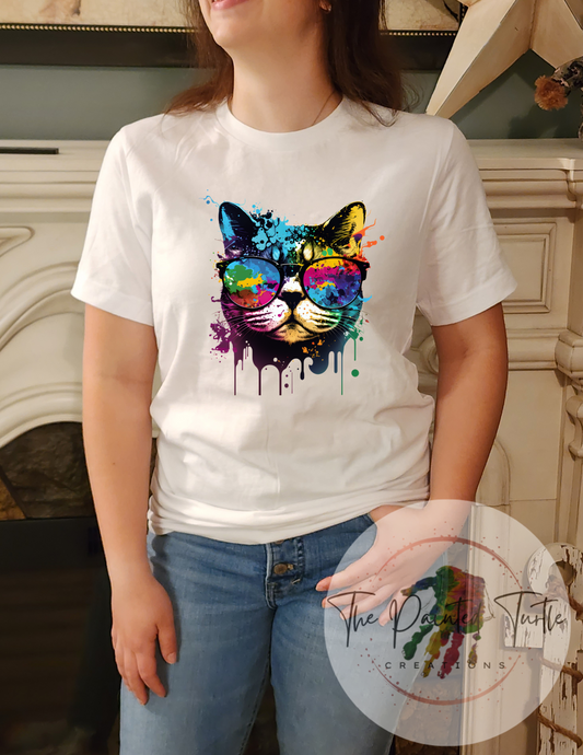 Cat Face Art Paint 2-Sublimation Shirt